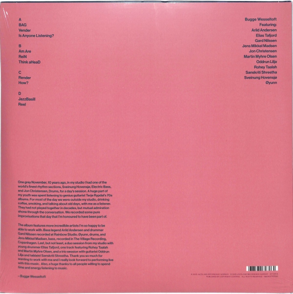 Bugge Wesseltoft - Am Are 2LP EU NEW - obrazek 2